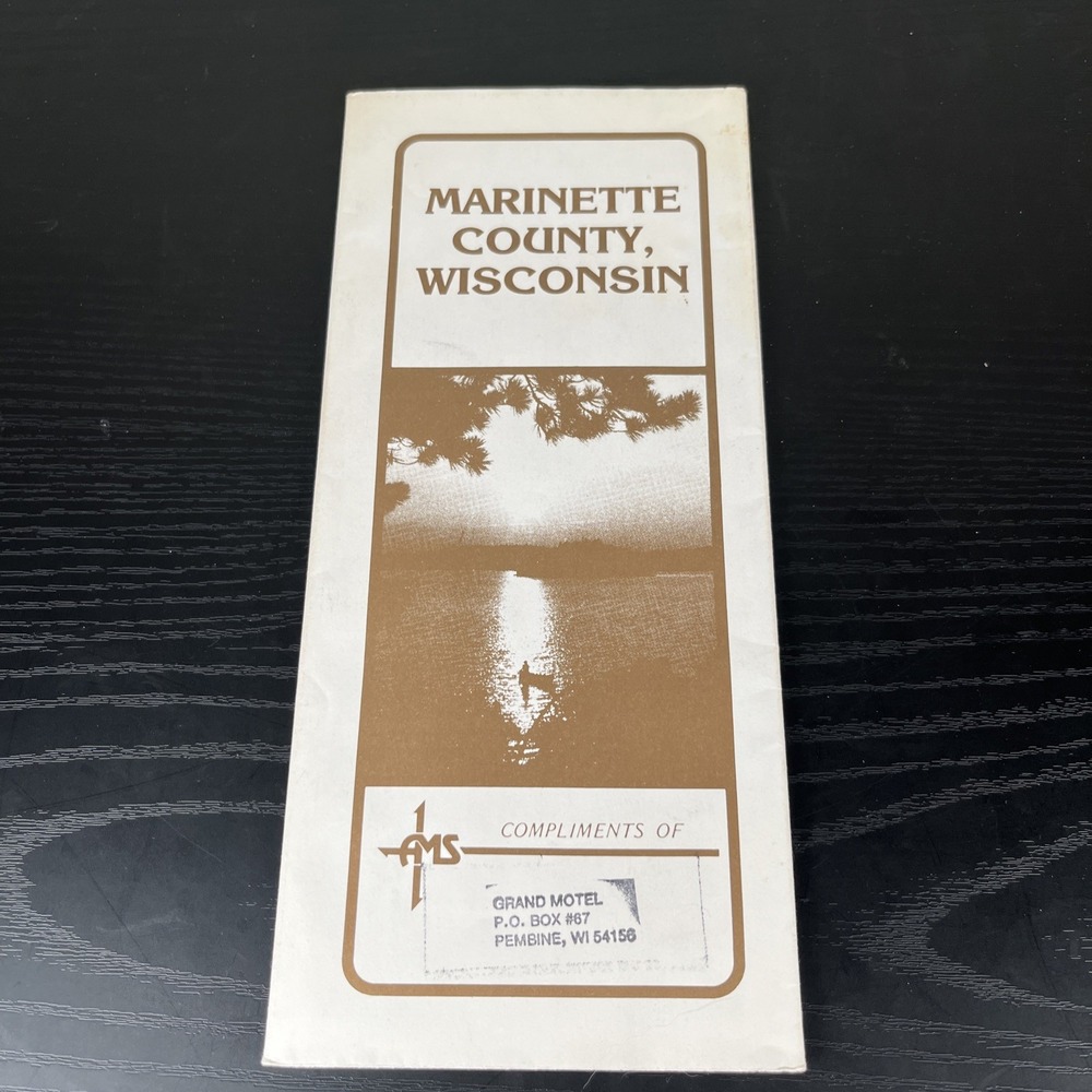 1994 Marinette County Wisconsin Road Map – Vintage Cabin & Lake Country